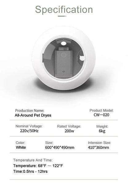 WhisperDry UV Pet Dryer